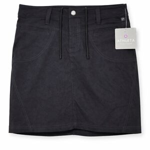 Athleta Black Drawstring Active Outdoor Golf Tennis Skort Size 6T.